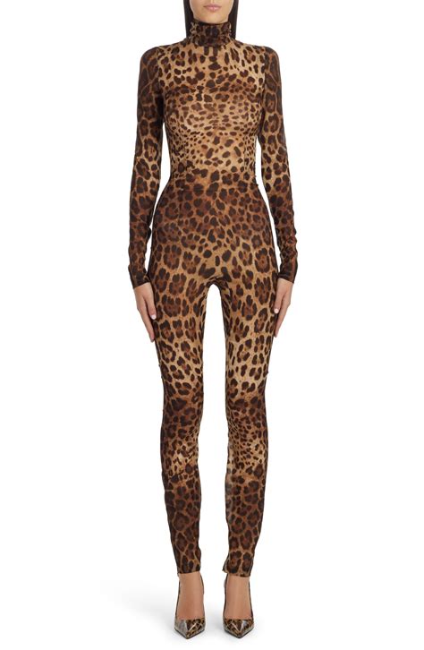 catsuit dolce gabbana|KIM DOLCE&GABBANA Sheer leopard.